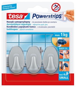 Haczyk samoprzylep.powerstrips 3 szt.owalny,mały+4szt.plast.