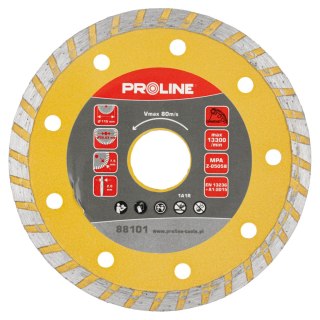 Tarcza diamentowa turbo (mat.bud) 115*2.0*7.5*22.23 proline