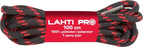 Sznurowadła okrągłe czar-czer l904012p, 10 par, 120cm, lahti