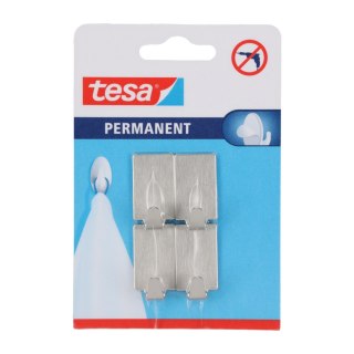 Haczyki permanentne 4 szt. "s", prostokątne, metalowe