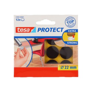 Podkładki filcowe fi=22mm, brązowe, 12szt.