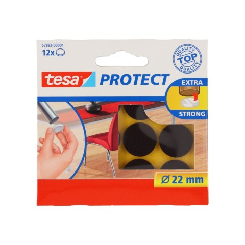 Podkładki filcowe fi=22mm, brązowe, 12szt.