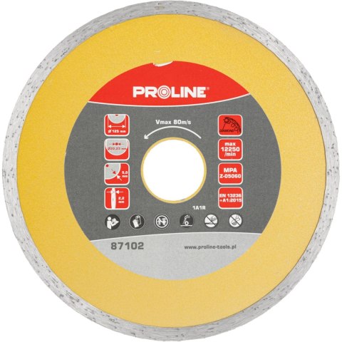 Tarcza diamentowa pełna (mat.bud) 125*2.2*5.0*22.23 proline