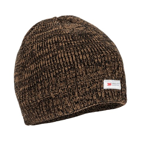 Czapka akrylowa z ociepliną thinsulate brązowa melange,lahti