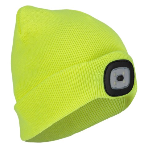 Czapka akrylowa z oświetleniem led, żółta, ce, lahti