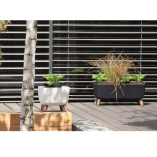 Doniczka GRACIA SQUARE DGQL400 - jasny szary