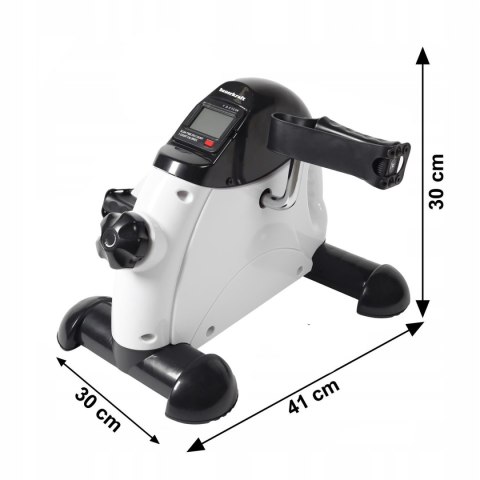 Kompaktowy rower treningowy rotor do ćwiczen rowerek rehabilitacyjny 2w1 biały