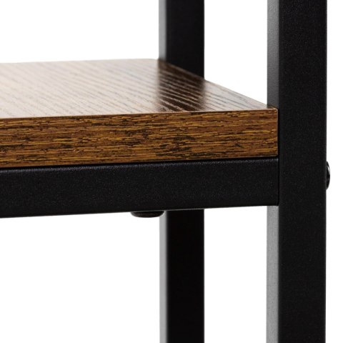 Kwietnik stojący metalowy piętrowy stojak na 6 kwiatów regał dąb rustykalny