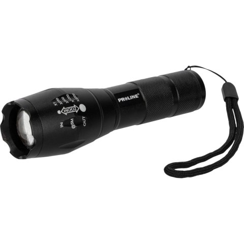 Latarka alu. 200 lm, 3xaaa, 5 tryb. świec., zoom, proline