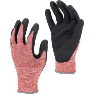 Rękawice nitr. rec. czer-czar. l222209p, karta, "9",ce,lahti