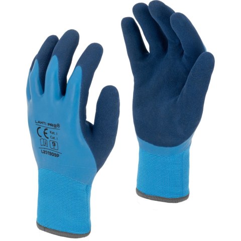 Rękawice ociep. niebieskie l251909p, karta, "9", ce, lahti