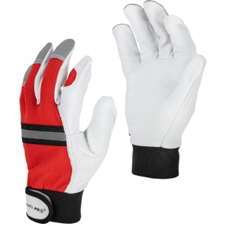 Rękawice ze skóry koz. czerw. l273310p, karta, "10",ce,lahti