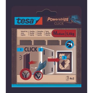 Rzep samoprzylepny wew.powerstrips 4 pary m 80mm:20mm, biały