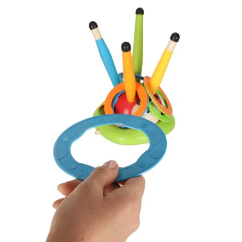 Gra zręcznościowa dla dzieci skakanka wyrzutnia rzut do celu biedronka 3w1