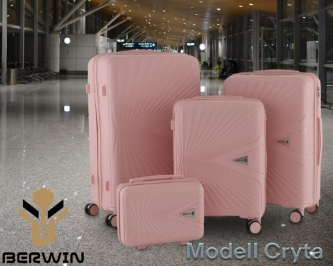 Komplet podróżny 3 walizki XL L M + kosmetyczka twarde TSA 4 kółka lekki