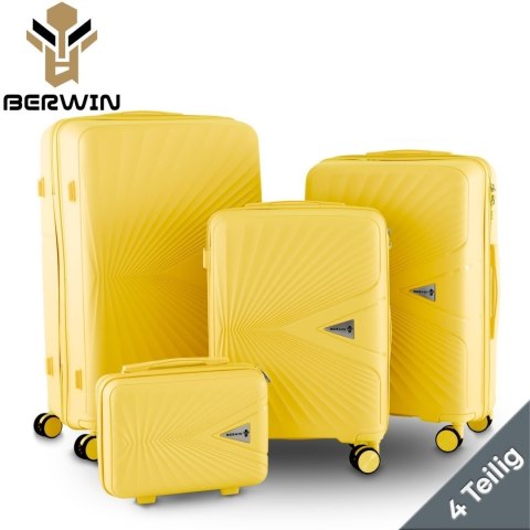 Komplet podróżny 3 walizki XL L M + kosmetyczka twarde TSA 4 kółka lekki