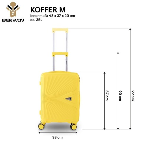 Komplet podróżny 3 walizki XL L M + kosmetyczka twarde TSA 4 kółka lekki