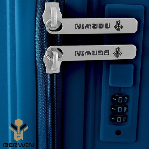 Walizki zestaw XL L M + kosmetyczka twarde 4 kółka TSA lekki komplet podróży