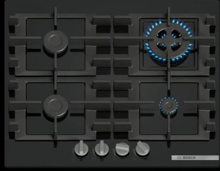 Zestaw piekarnik BOSCH HBA514BB3 + prowadnice teleskopowe BOSCH HEZ538000 + płyta gazowa BOSCH PNH6B6K40