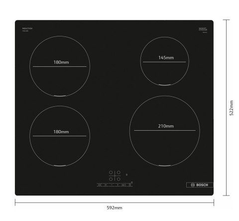 Zestaw piekarnik BOSCH HBA514BB3 + prowadnice teleskopowe BOSCH HEZ538000 + płyta indukcyjna BOSCH PUE611BB5E