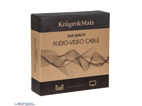 KM0334 Kabel głośnikowy 3.0m Kruger&Matz (wtyki banan)