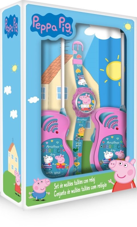 ND19_KE-PP17047 Walkie Talkie z zegarkiem cyfrowym - Świnka Peppa