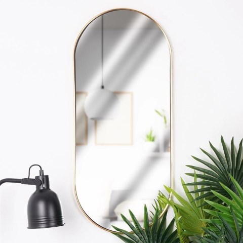 Lustro Ścienne Owalne Złota Rama 72 x 32 cm Pionowo Poziomo VILDE