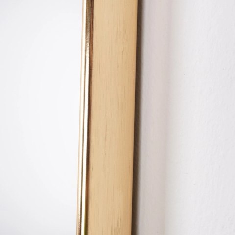 Lustro Ścienne Owalne Złota Rama 72 x 32 cm Pionowo Poziomo VILDE