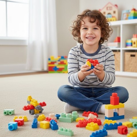 Klocki gumowe - sensoryczne 80el. 26575