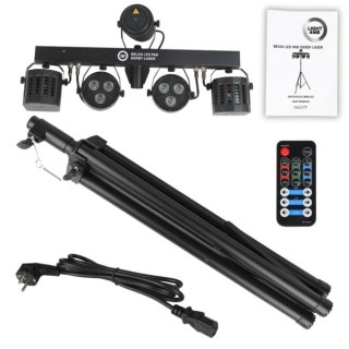 LIGHT4ME BELKA LED PAR DERBY LASER - Multiefekt świetlny, zestaw, oświetlenie disco