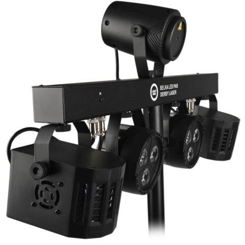 LIGHT4ME BELKA LED PAR DERBY LASER - Multiefekt świetlny, zestaw, oświetlenie disco