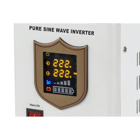 Zasilacz awaryjny KEMOT PROsinus-500 przetwornica z czystym przebiegiem sinusoidalnym i funkcją ładowania 12V 230V 500VA/300W