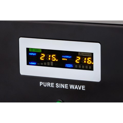 Zasilacz awaryjny naścienny KEMOT PROsinus-2200 przetwornica z czystym przebiegiem sinusoidalnym i funkcją ładowania 12V 230V 