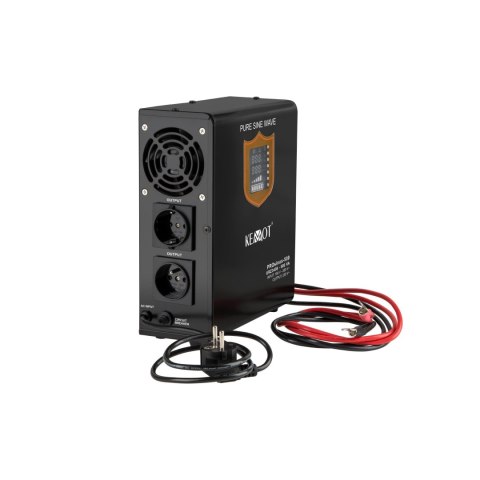 Zasilacz awaryjny naścienny KEMOT PROsinus-500 przetwornica z czystym przebiegiem sinusoidalnym i funkcją ładowania 12V 230V 5