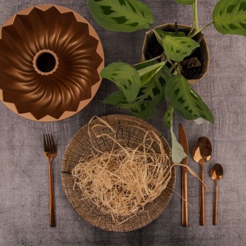 Zestaw Sztućców 24 el. ORION Miedziany Stal Nierdzewna Luksusowy