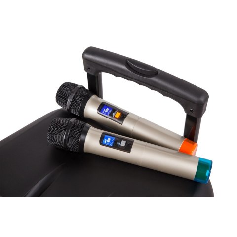 Aktywna kolumna głośnikowa (z 2 mikrofonami bezprzewodowymi UHF, SD, Bluetooth, FM, USB) 40 Watt