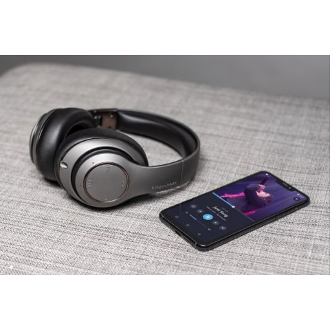 Bezprzewodowe słuchawki nauszne Kruger&Matz model Street 3 Wireless, kolor grafitowy