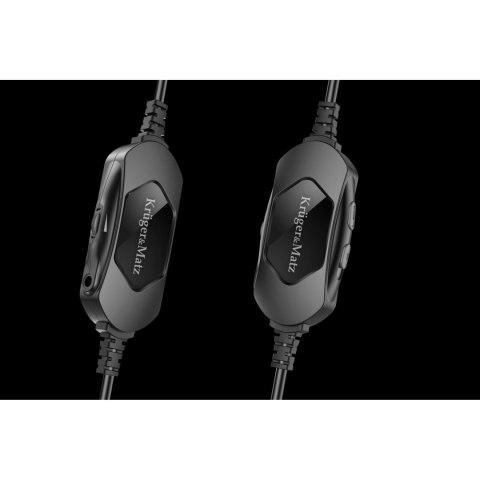 Gamingowe słuchawki nauszne dla dzieci Kruger&Matz Gamer Kids, kolor czarny