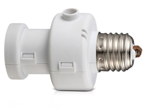 Oprawa żarówki Maclean, E27, max. 100W, z czujnikiem zmierzchu, timer, kolor biały, MCE21W