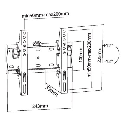 Uchwyt naścienny uniwersalny Kruger&Matz do LED TV (23-42") regulacja w pionie