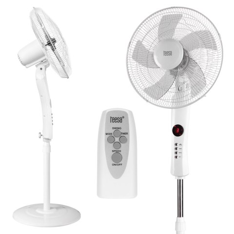 Wentylator stojący Teesa sterowany pilotem (biały)