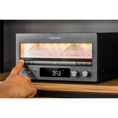 Wieża HiFi Kruger&Matz KM1995 (Wzmacniacz klasy A, CD, USB, Bluetooth, radio cyfrowe DAB+, FM)