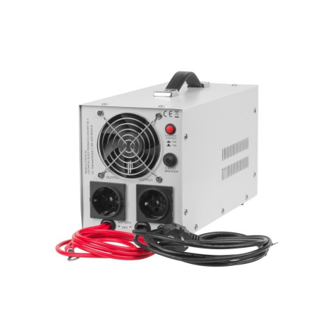 Zasilacz awaryjny KEMOT PROsinus-1500/24 przetwornica z czystym przebiegiem sinusoidalnym i funkcją ładowania 24V 230V 1500VA/