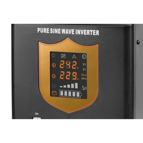 Zasilacz awaryjny KEMOT PROsinus-2000/24 przetwornica z czystym przebiegiem sinusoidalnym i funkcją ładowania 24V 230V 2000VA/