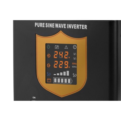 Zasilacz awaryjny KEMOT PROsinus-2600/24 przetwornica z czystym przebiegiem sinusoidalnym i funkcją ładowania 24V 230V 2600VA/