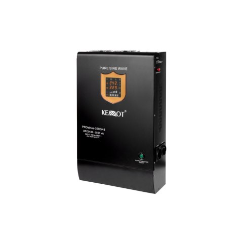 Zasilacz awaryjny KEMOT PROsinus-3500/48 przetwornica z czystym przebiegiem sinusoidalnym i funkcją ładowania 48V 230V 3500VA/