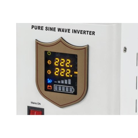 Zasilacz awaryjny KEMOT PROsinus-800 przetwornica z czystym przebiegiem sinusoidalnym i funkcją ładowania 12V 230V 800VA/500W