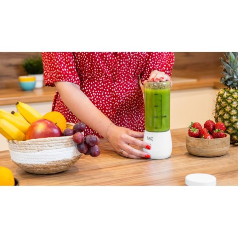 Blender bezprzewodowy, szklany kubek, 450ml, 100W , 6 noży