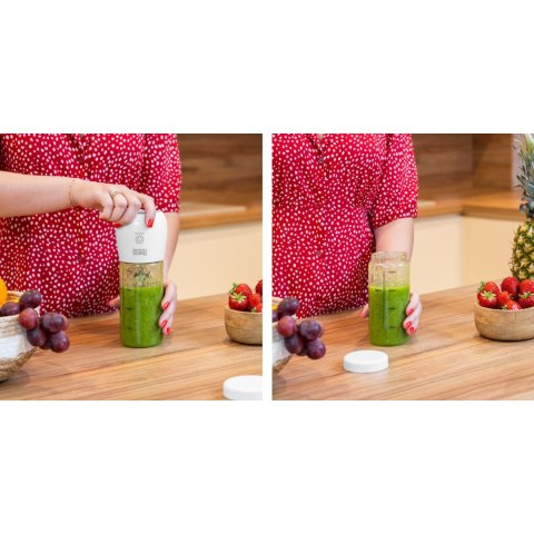 Blender bezprzewodowy, szklany kubek, 450ml, 100W , 6 noży