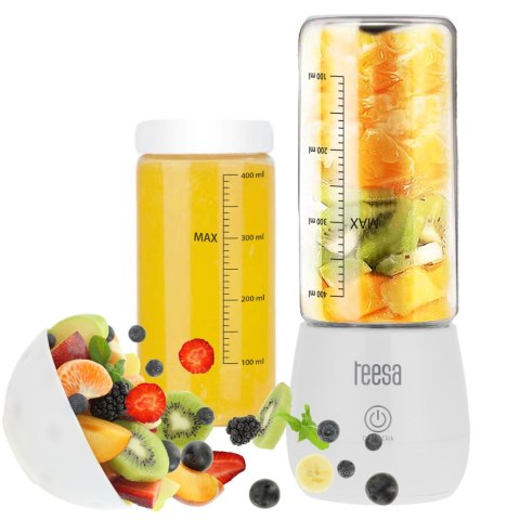 Blender bezprzewodowy, szklany kubek, 450ml, 100W , 6 noży